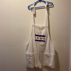 Handmade, one-of-a-kind Chicago Flag Romper